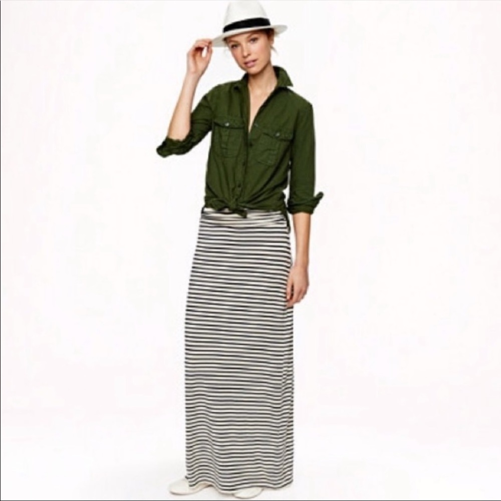 J. Crew Striped Maxi Skirt